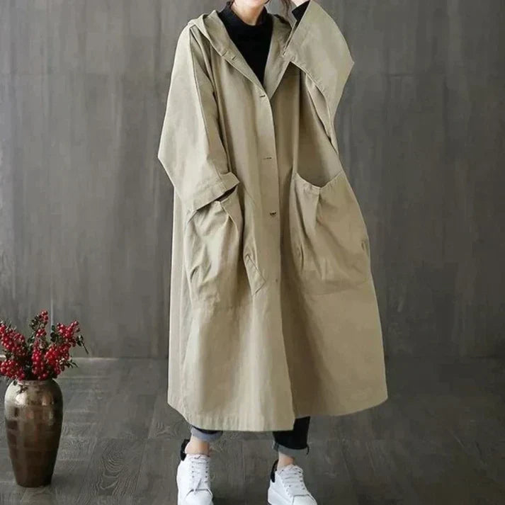 Modetrogen oversized trenchcoat för dam – Maren höstutgåva