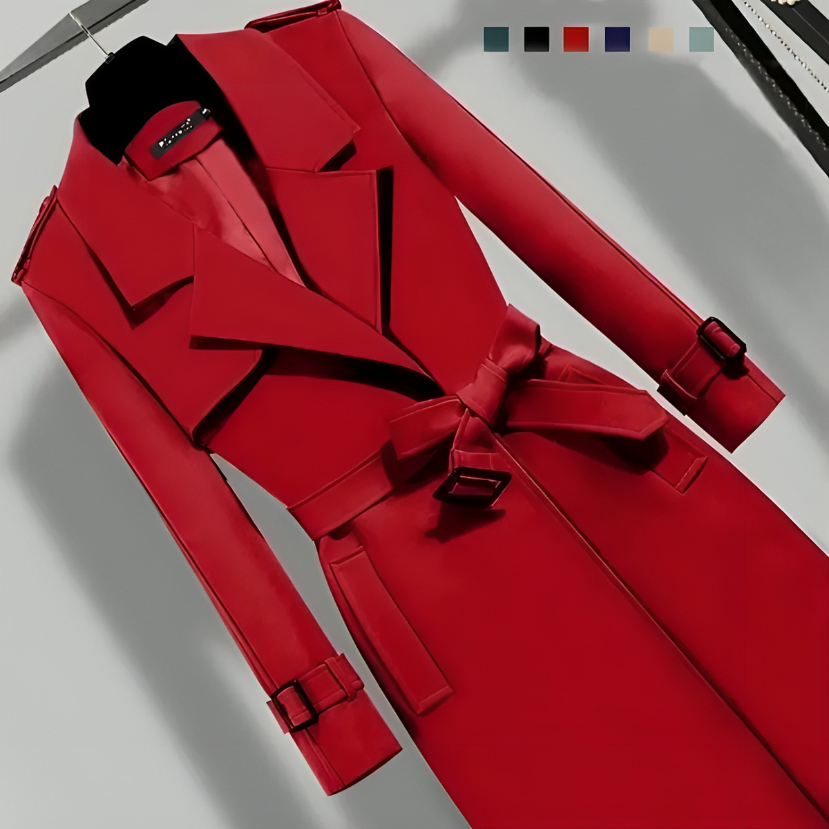 Damtrenchcoat med midja och knäppning – Sophia