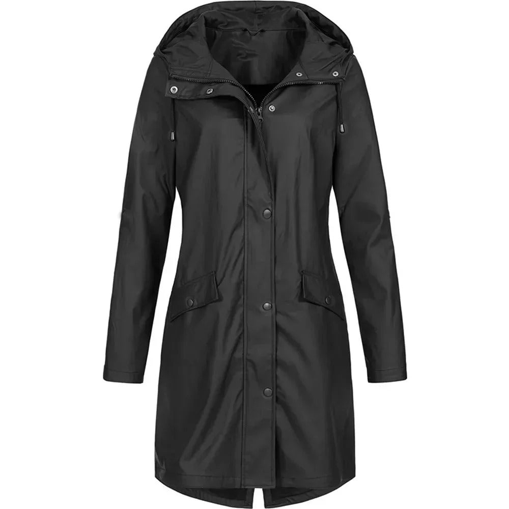 Dam Vindtät Trenchcoat med Vattenavvisande Funktion