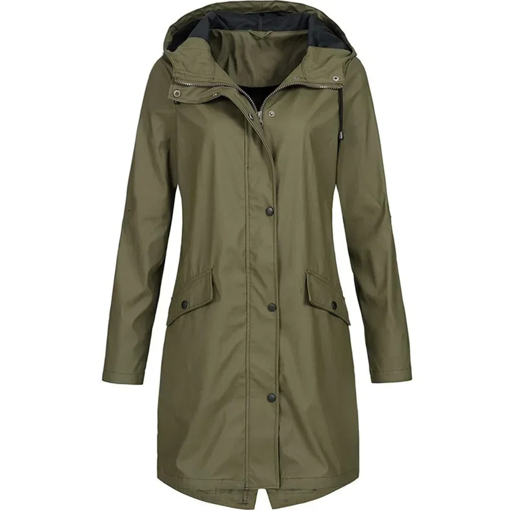 Dam Vindtät Trenchcoat med Vattenavvisande Funktion