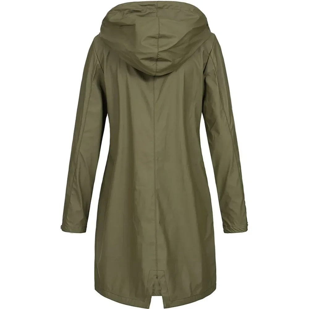 Dam Vindtät Trenchcoat med Vattenavvisande Funktion