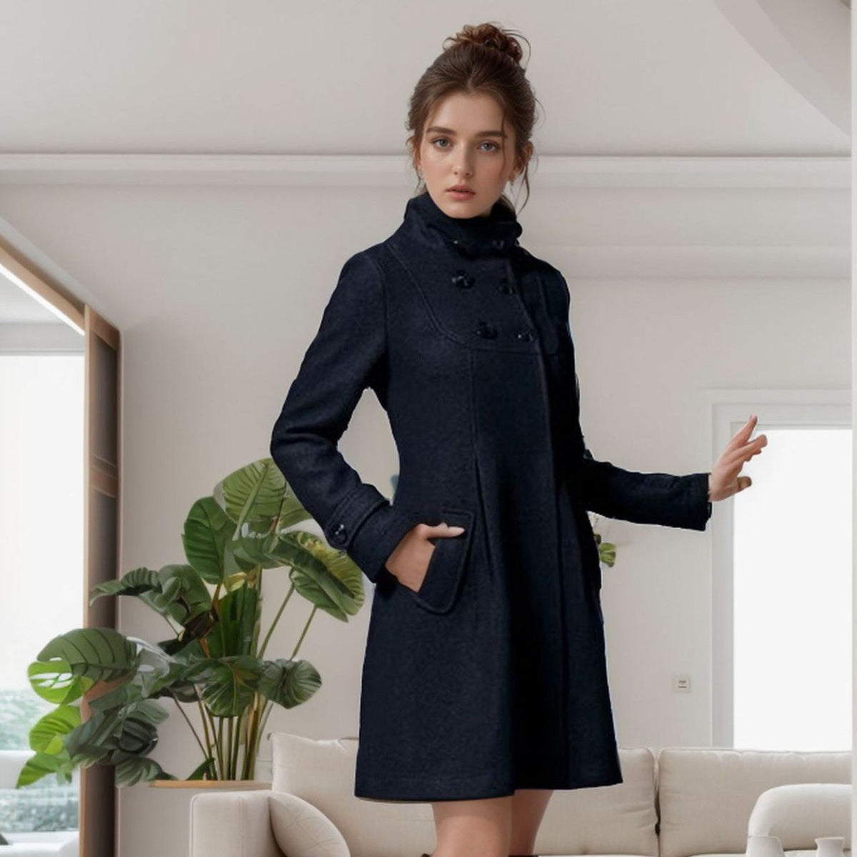 Dress Coat - Luva - Midilång - Trench Coat - Jackor för kvinnor