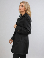 Kvinnors Beige Trenchcoat med Nutida Formgivning