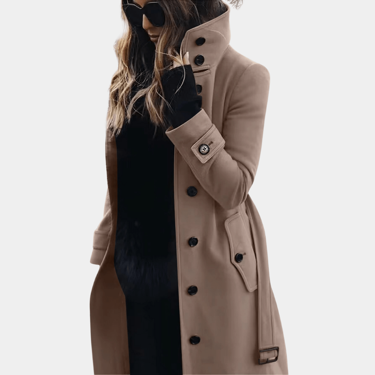Lång midjesmal trenchcoat - Alicia