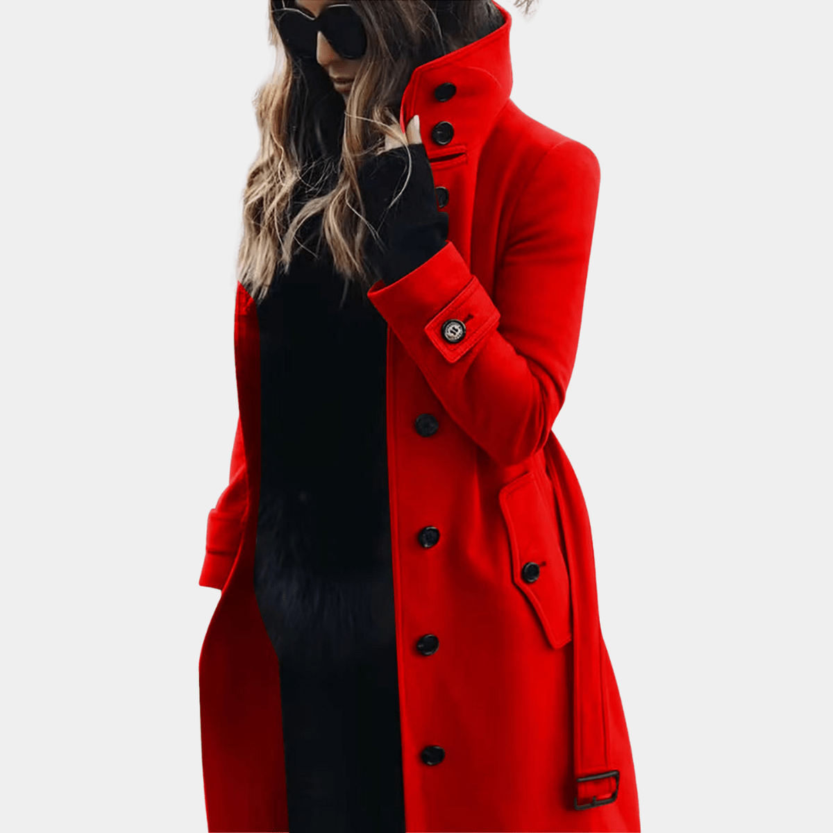 Lång midjesmal trenchcoat - Alicia