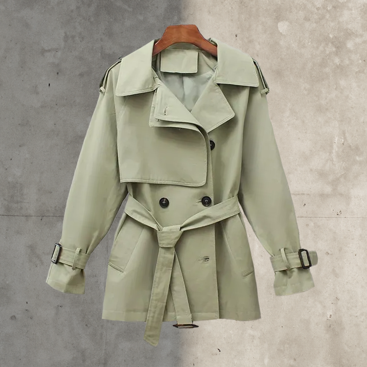 Damtrenchcoat dubbelknäppt med skärp – Rosemary