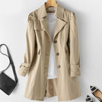 Trenchcoat - Traditionell - Mellanlång - Höstjacka - Trenchcoat för dam