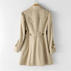 Trenchcoat - Traditionell - Mellanlång - Höstjacka - Trenchcoat för dam