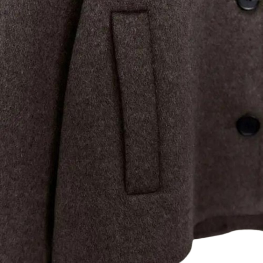 Ulljacka | Enkelknäppt | Löst sittande | Kort ullkappa | Trenchcoat i ull för damer