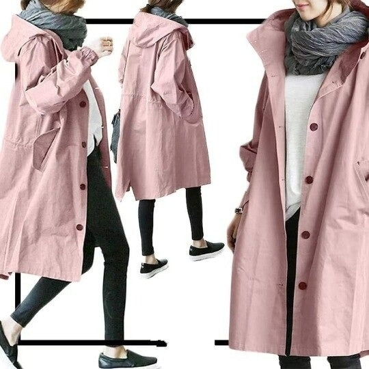 Damjacka Vattentät Trenchcoat i Nutida Design för Vardagsanvändning