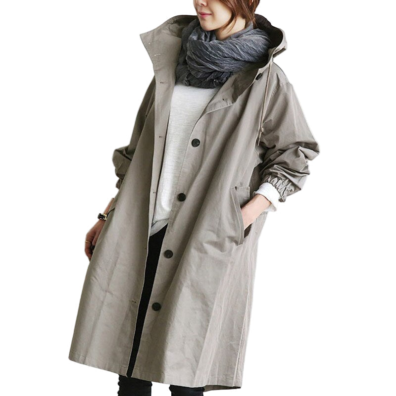 Damjacka Vattentät Trenchcoat i Nutida Design för Vardagsanvändning