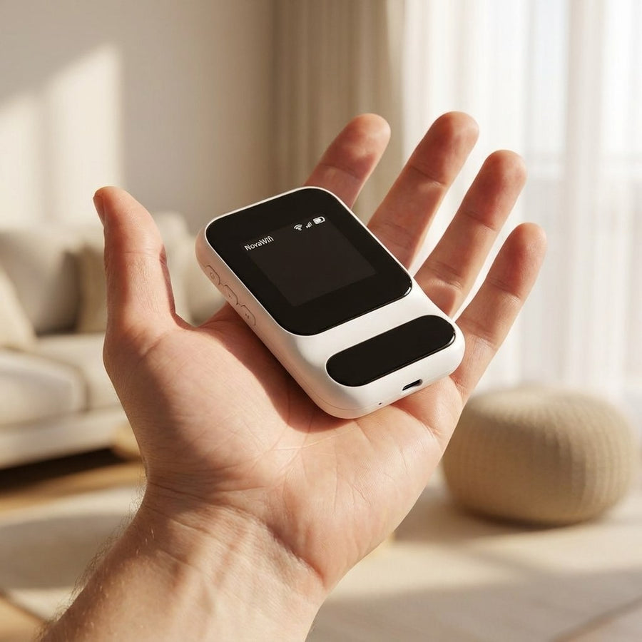 NovaWifi tenu dans la main, taille de poche