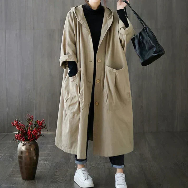 Modetrogen oversized trenchcoat för dam – Maren höstutgåva
